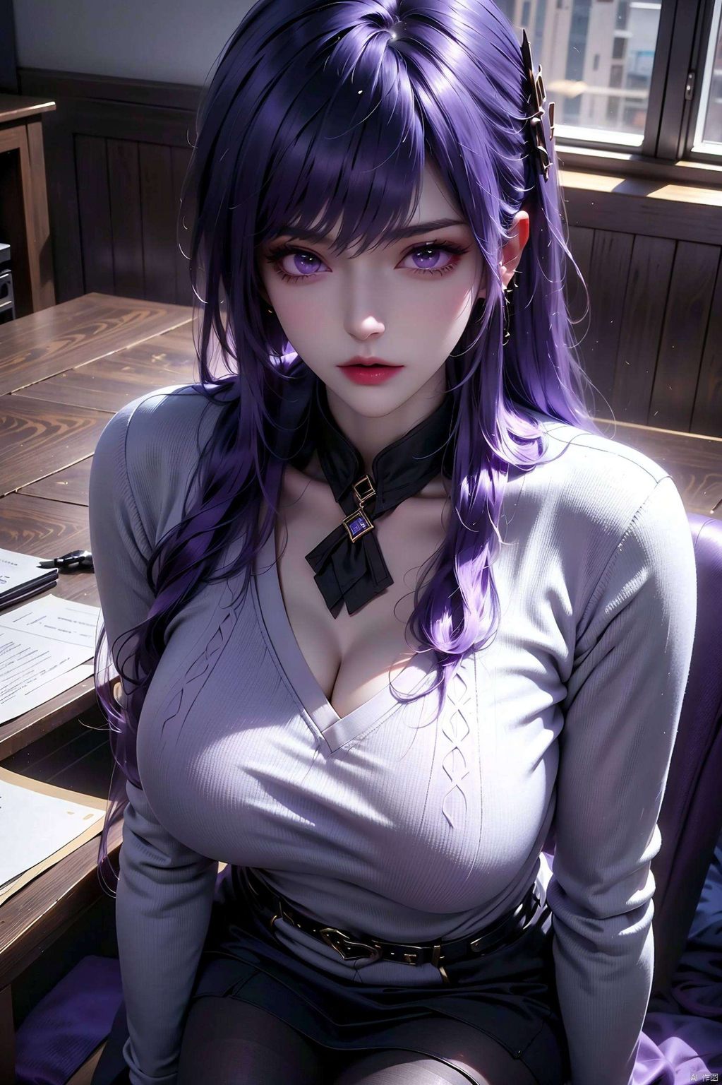 圣采儿49集AI绘画生成二次元壁纸，苹果背景图片精选集