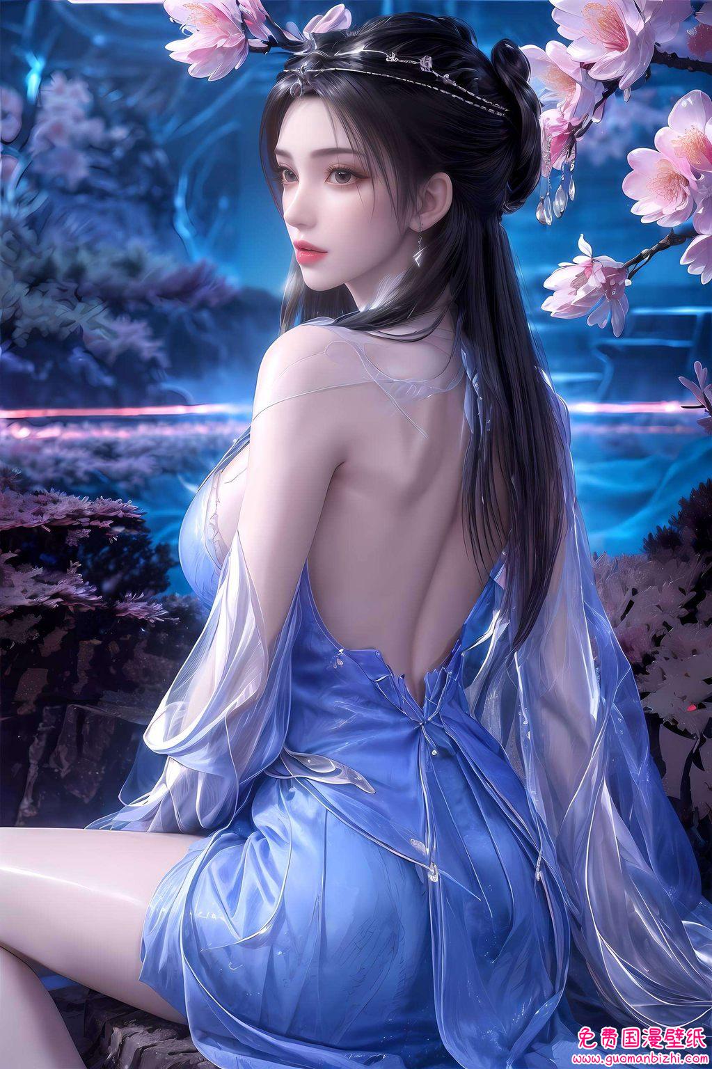 李慕婉AI绘画全屏动画，古香古色壁纸秀，免费高清Win10壁纸集