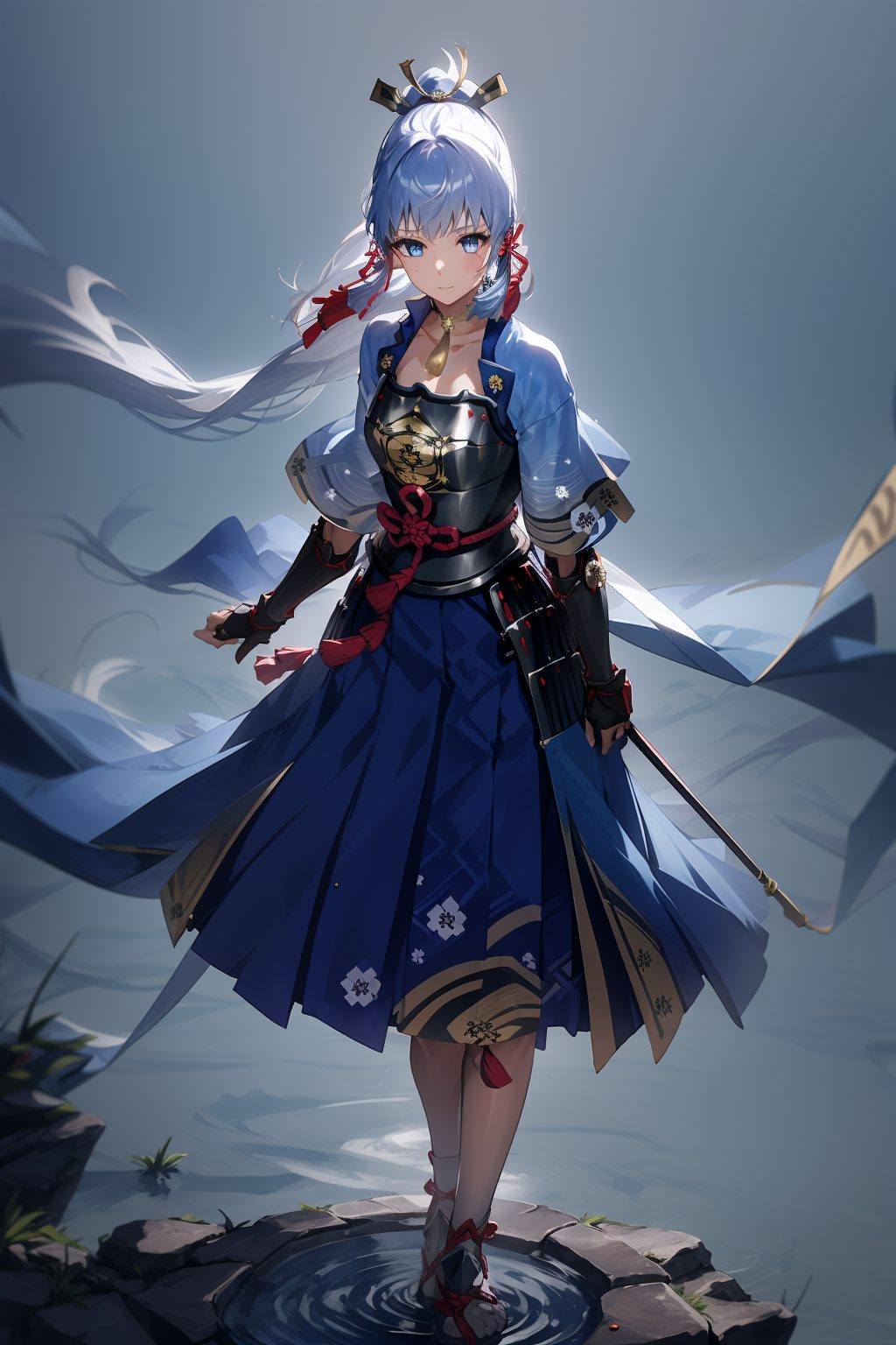 AI生成神里凌华黑丝壁纸，免费高清，安卓唯美手机壁纸秀