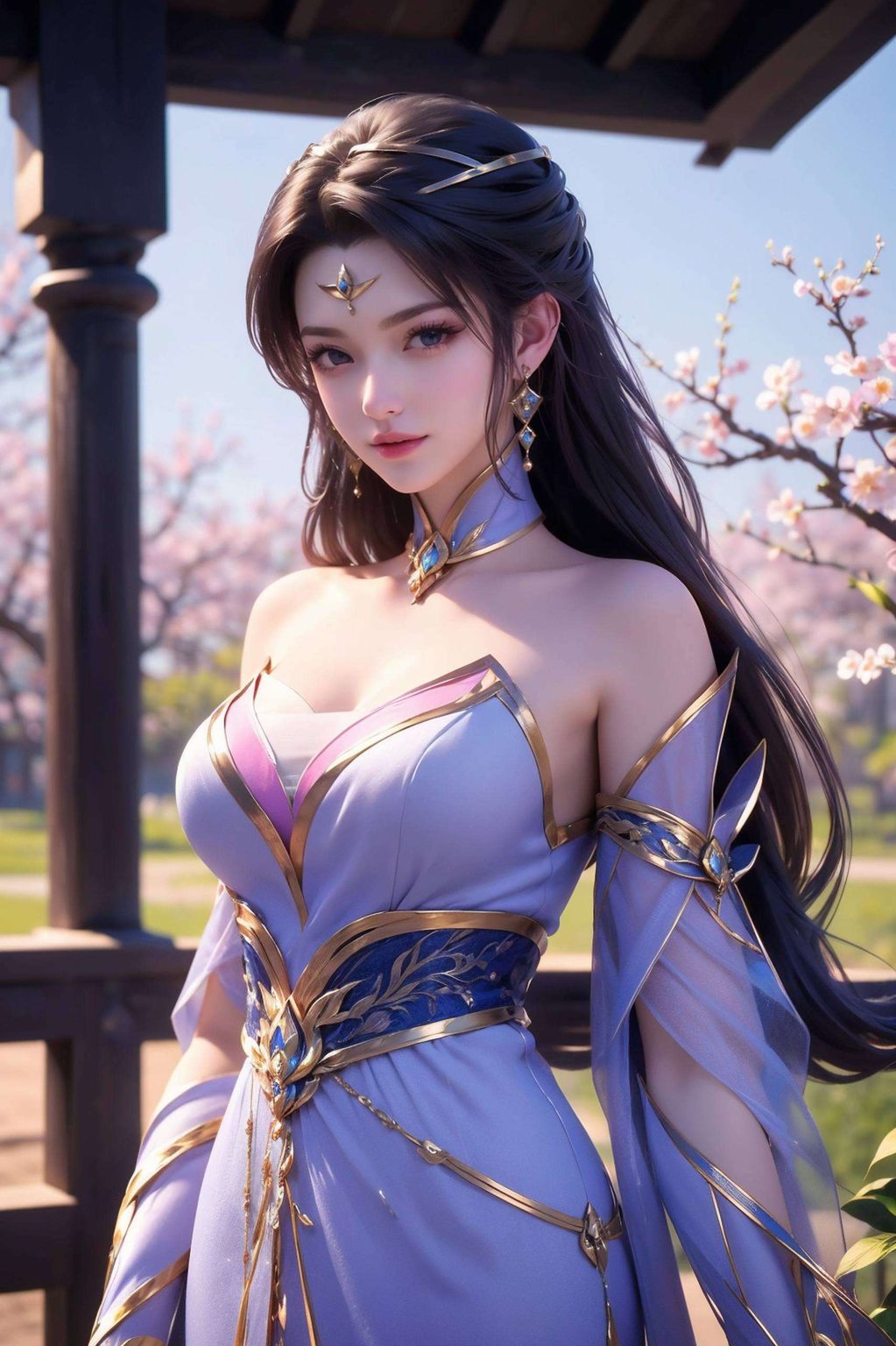 仙武传楚灵玉AI绘画二次元壁纸，安卓动画壁纸集锦