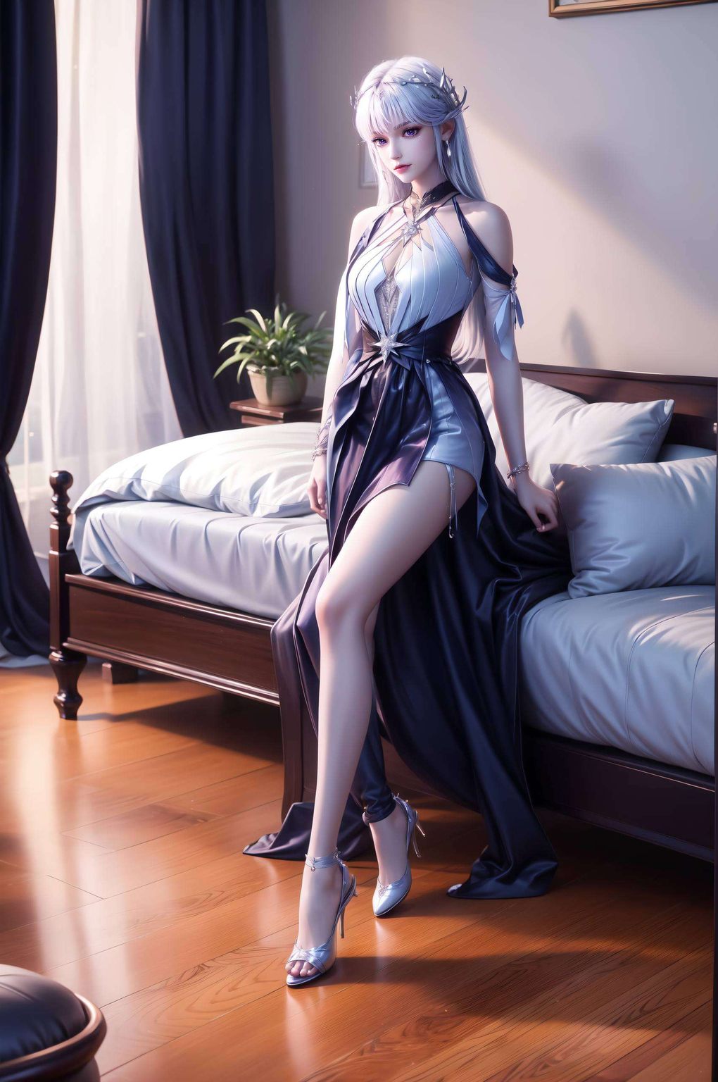 圣采儿壁纸横屏8k：AI范例AIGC精细角色iPad潮图壁纸集锦