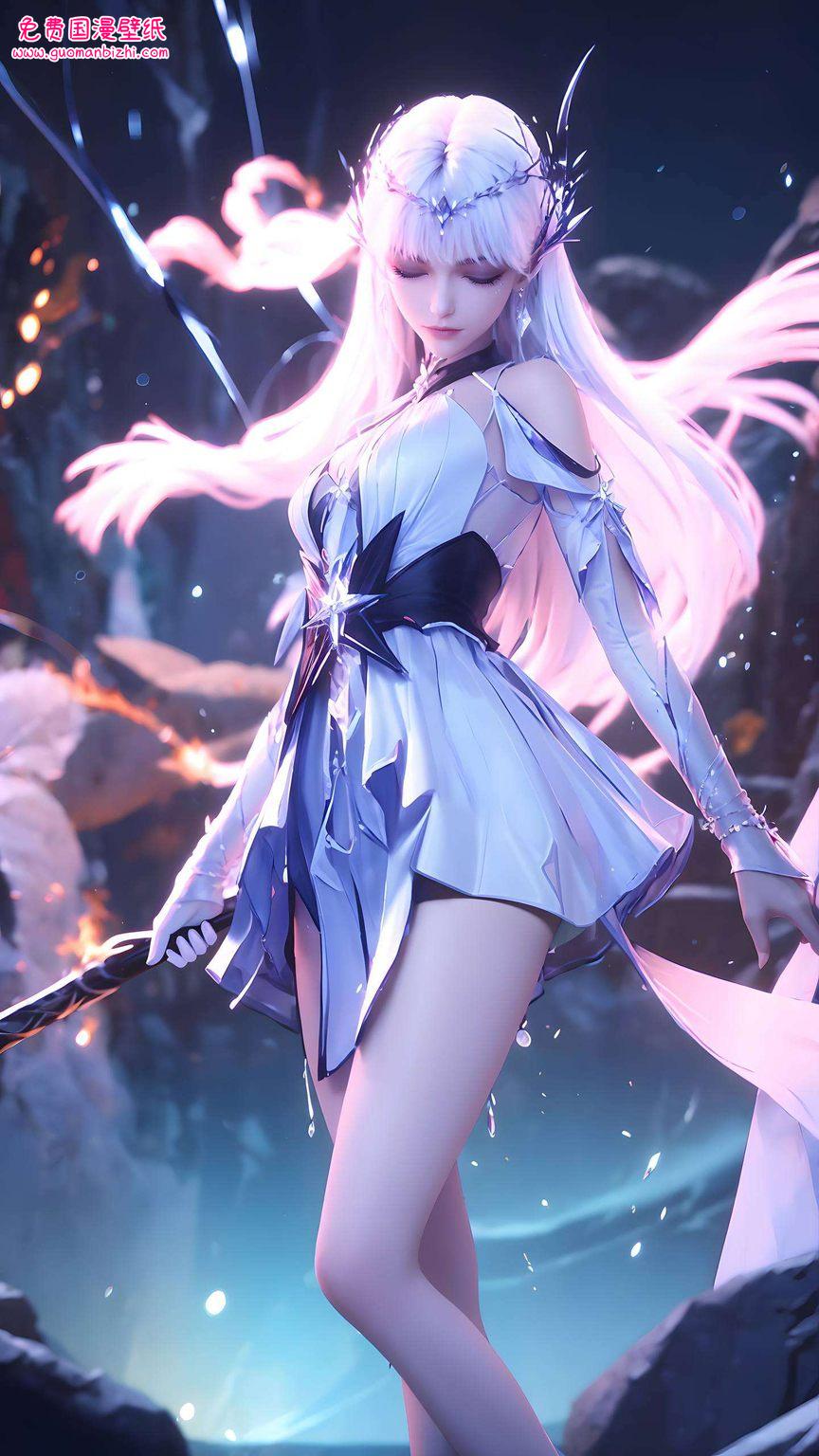 AI创造之美：圣采儿动漫壁纸，手机桌面装饰新风尚