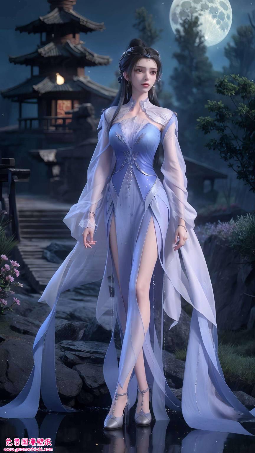 李慕婉高清竖屏壁纸：伤感壁纸，护眼电脑，古风漫画，一机在手，美画随心。