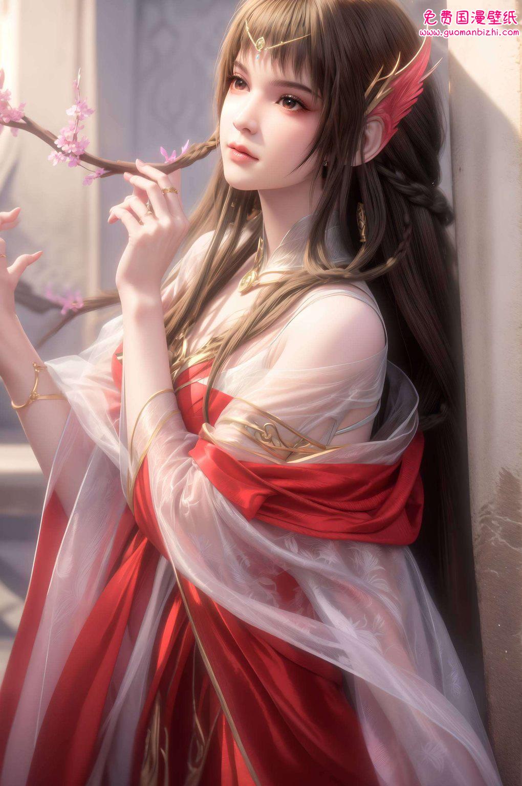 AI绘画参考素材壁纸：天穹变云落，护眼安卓桌面图片下载