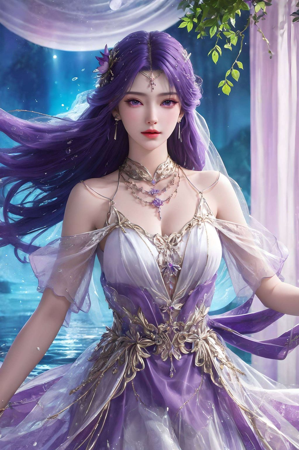 云曦高清壁纸背景图片——AI角色AIGC完美像素，苹果潮图壁纸集