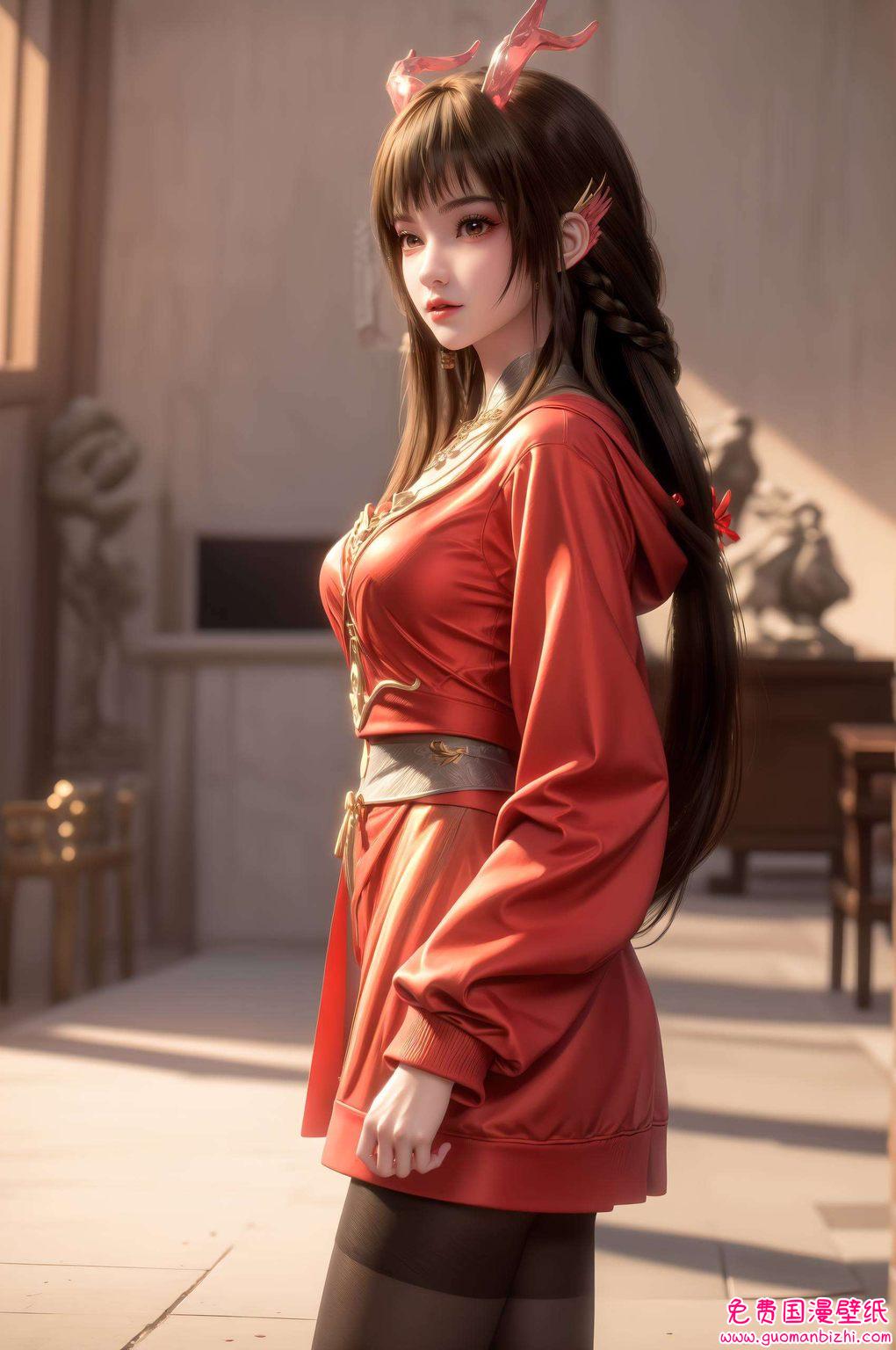 百炼成神龙族云落——AI绘画免费壁纸秀，平板古风漫画壁纸盛宴