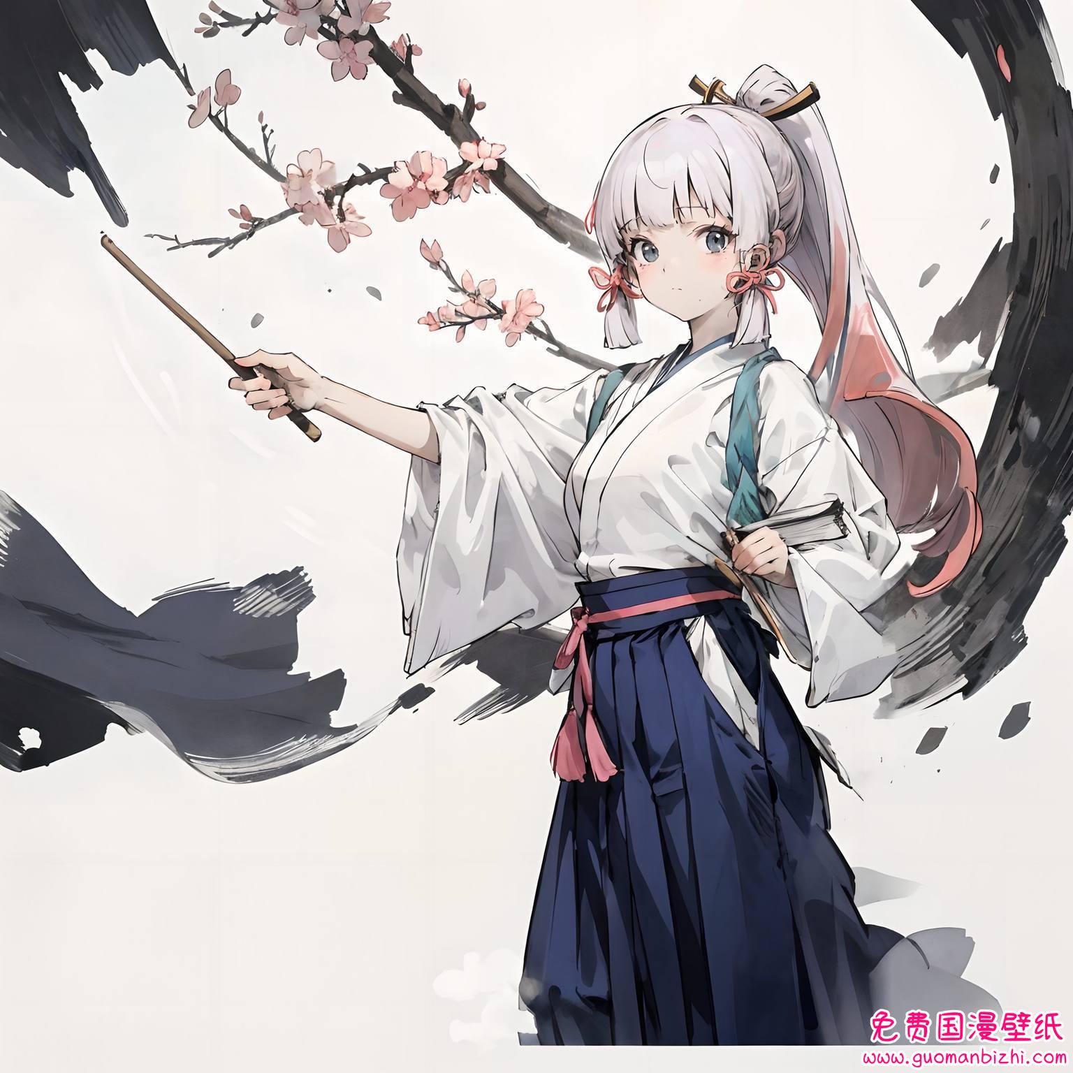 AI生成神里凌华黑丝壁纸，免费高清，安卓唯美手机壁纸秀