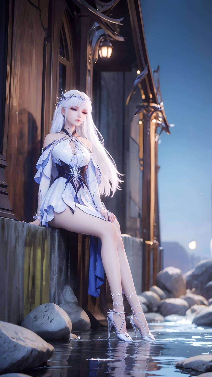 国漫壁纸圣采儿空姐装：AI图片素材免费壁纸合集，电脑艺术壁纸精选