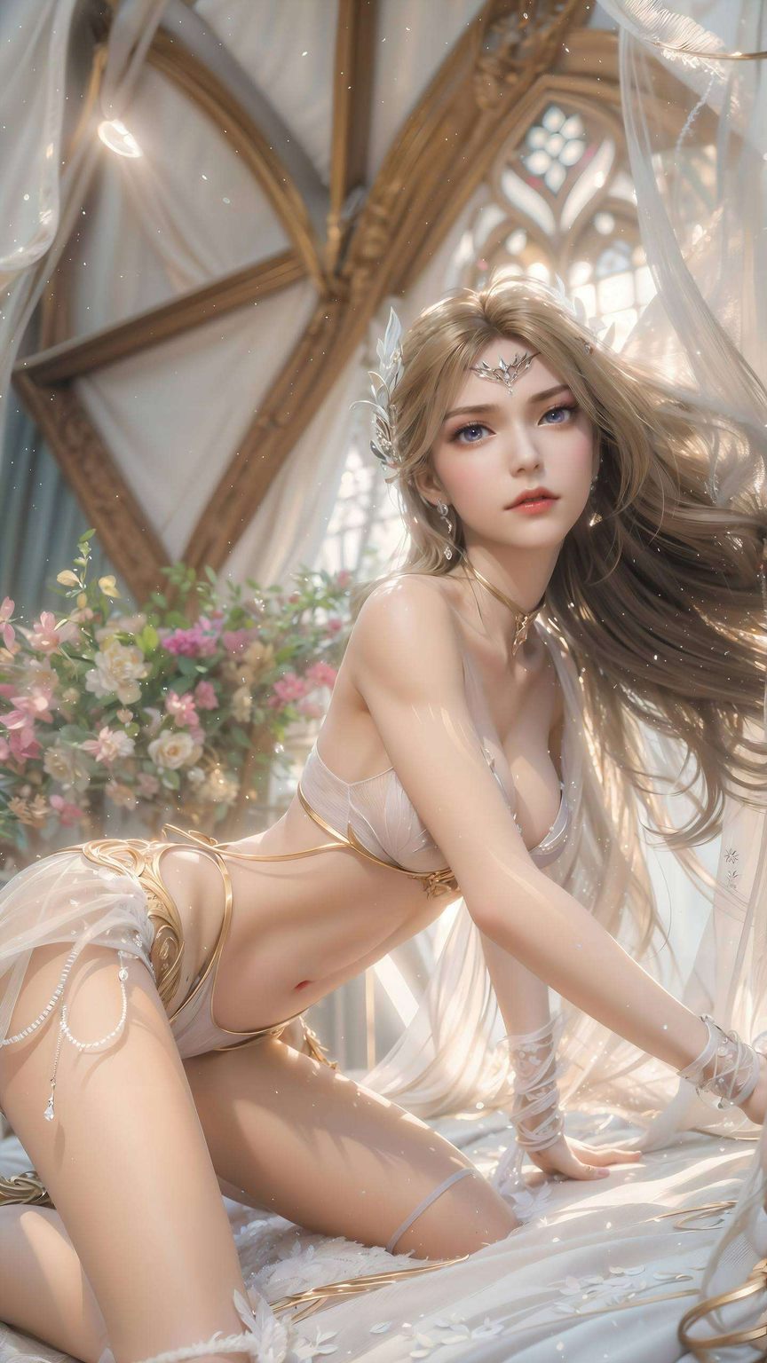 千仞雪被抱高清壁纸：女生护眼壁纸，Win10炫彩壁纸集锦