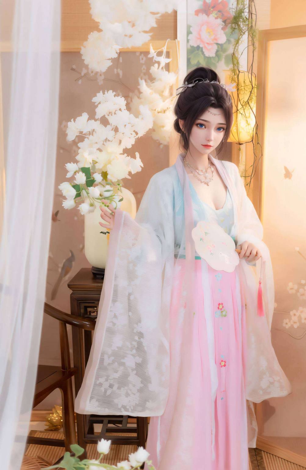 黑衣云韵：AI素材免费壁纸秀，高清手机背景图片精选