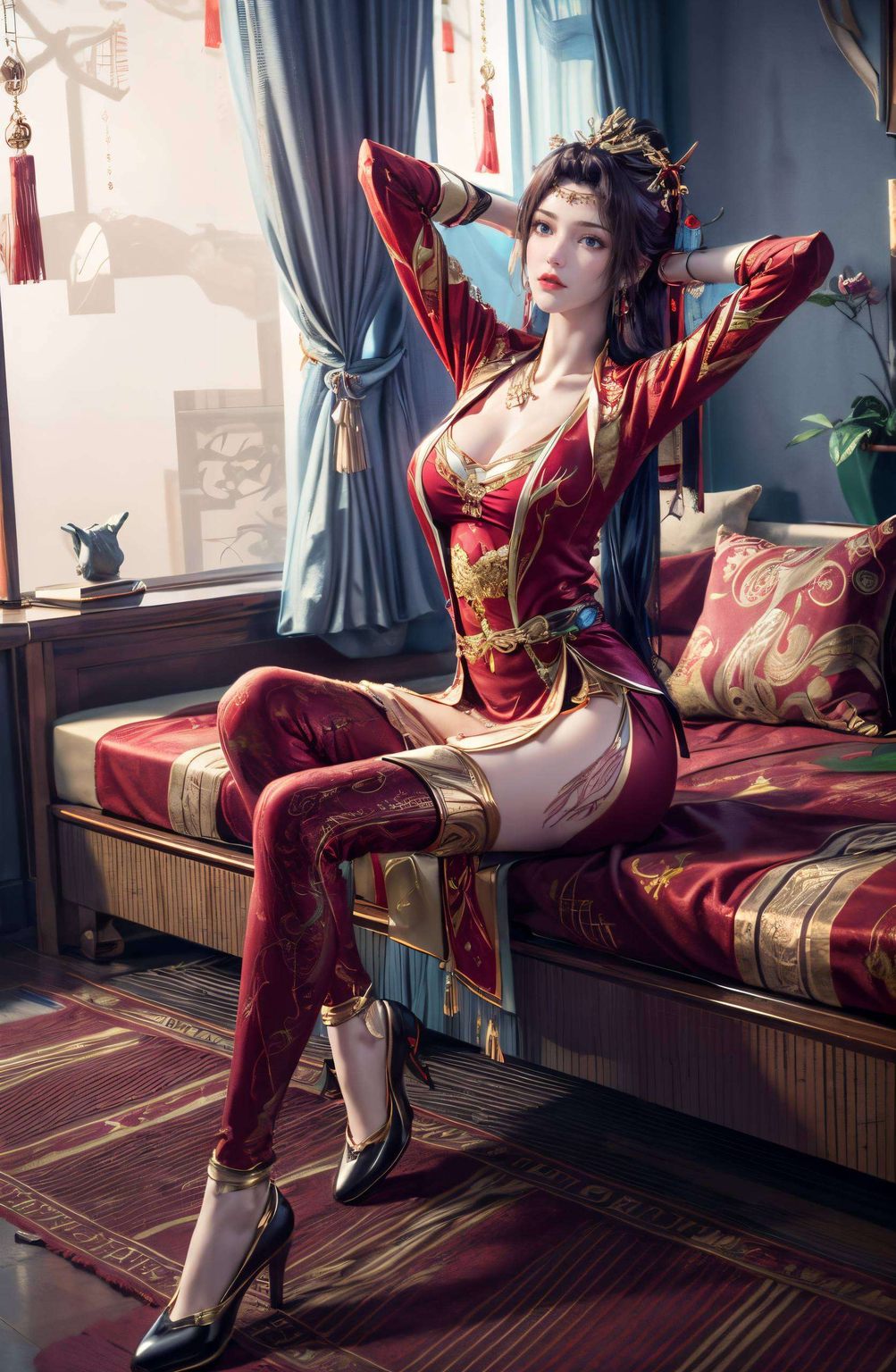 云韵背影壁纸图文并茂高清——AI动漫壁纸，iPhone宽屏必备