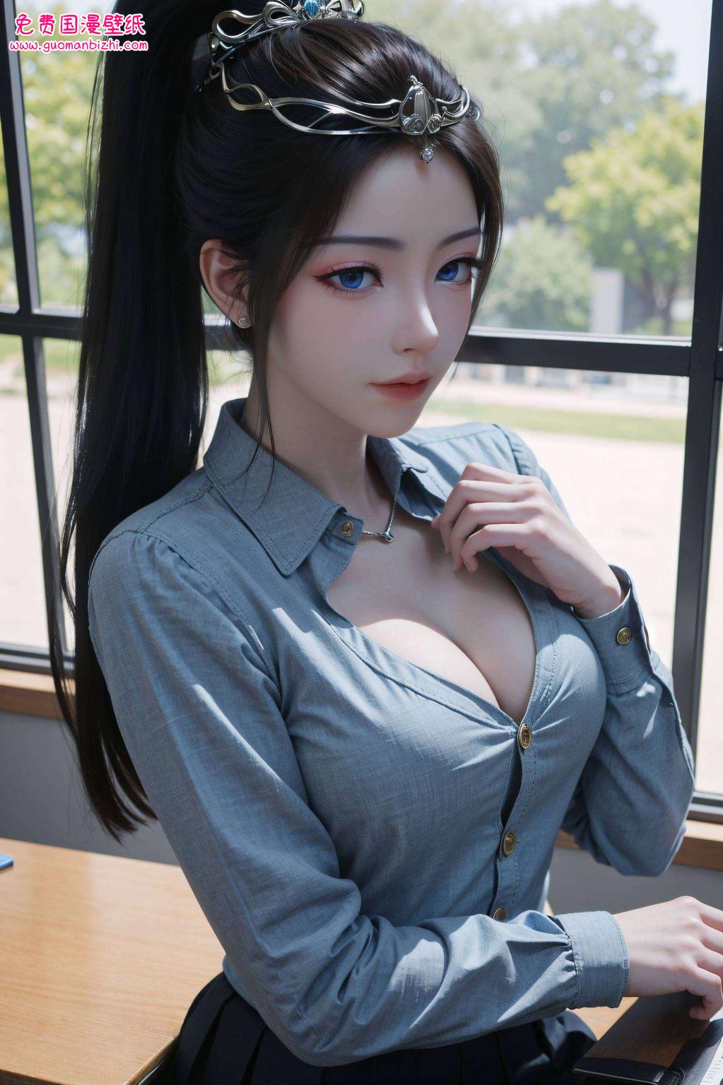 元瑶筑基期壁纸：AI绘画生成精细角色，苹果背景图片艺术展现