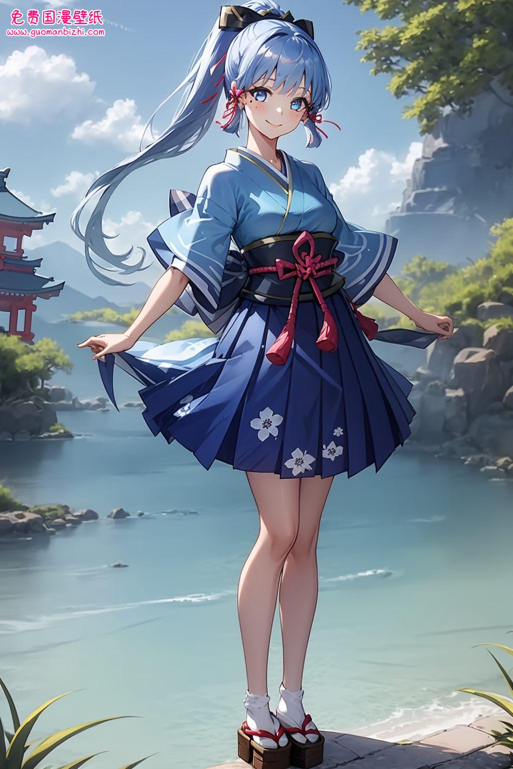 米哈游壁纸神里凌华：AI范例AIGC免费壁纸下载，电脑粉色浪漫呈现