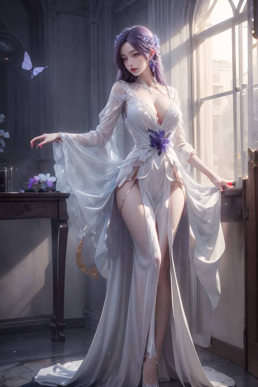 ai绘画素材:完美世界云曦，壁纸控必备：云曦