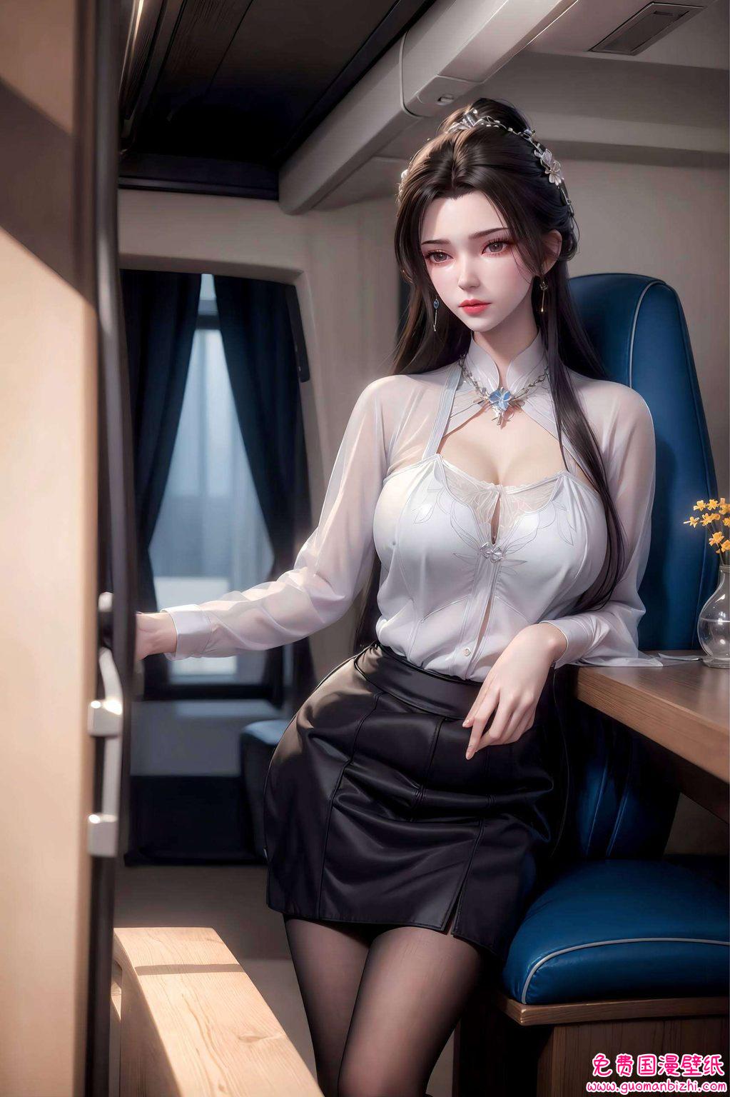 李婉慕眼神壁纸：AI图例×二次元×Win10壁纸桌面集锦