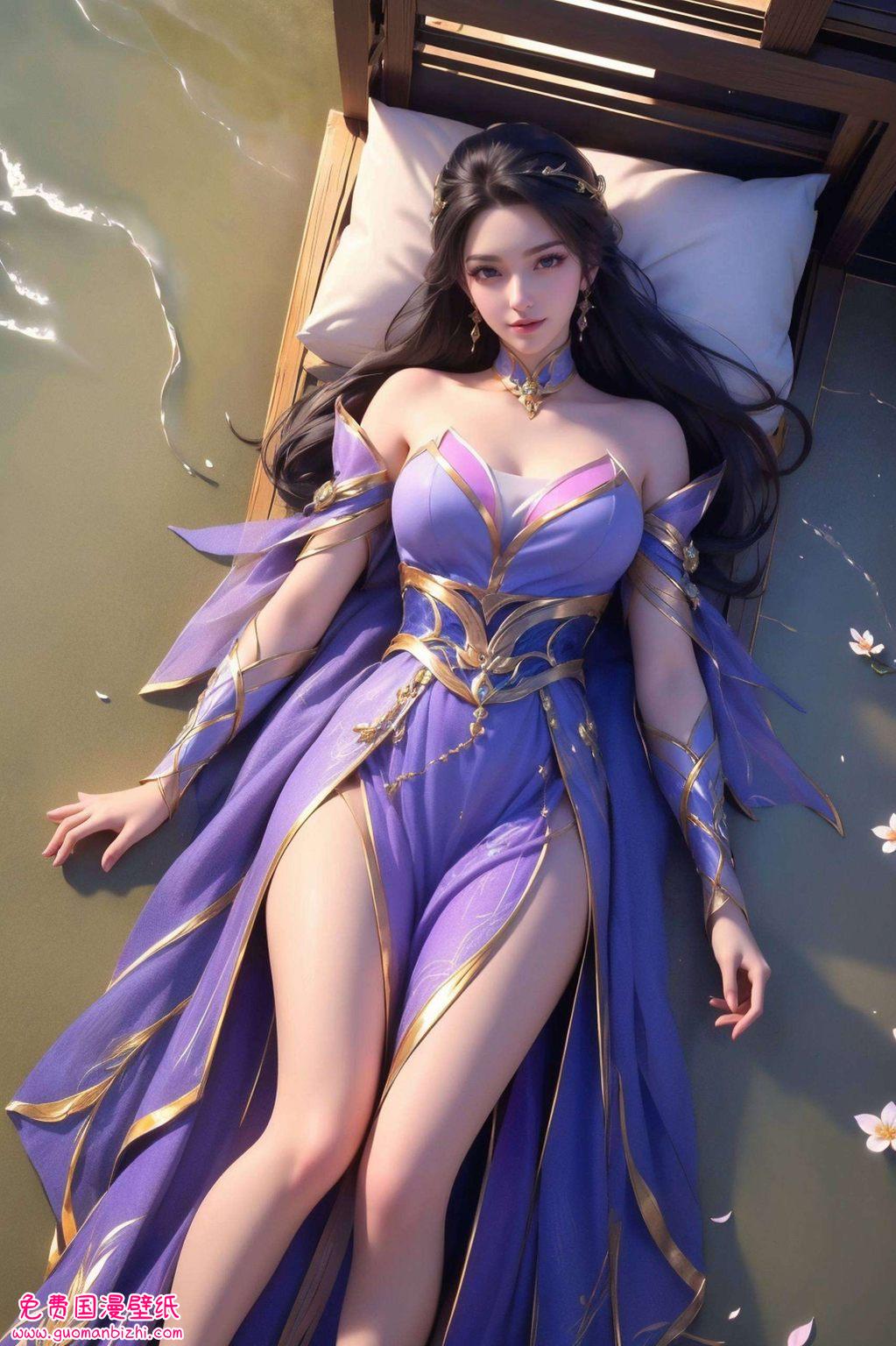 仙武传楚灵玉高清横屏壁纸4k：AI生成AIGC护眼iPhone壁纸，古香古色韵味十足