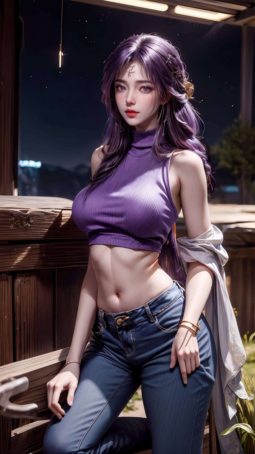 紫色精细角色·古风漫画舞娘云曦壁纸高清集锦