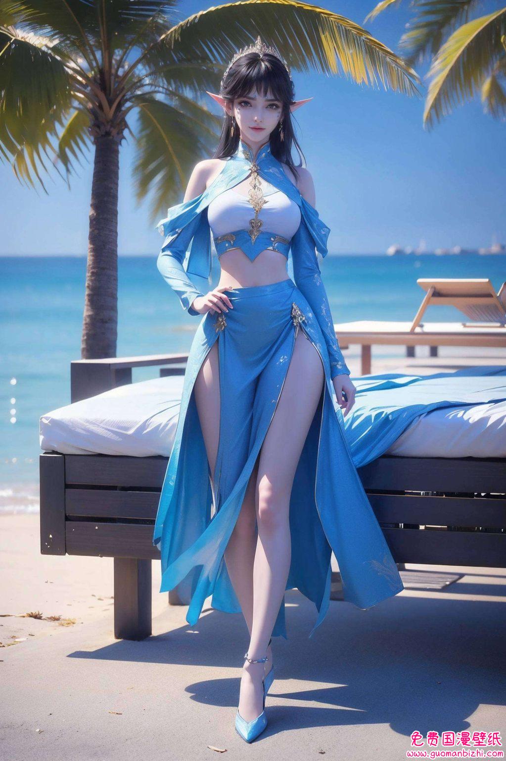 凤清儿卡片壁纸：AI创造完美像素，iPad漫画壁纸盛宴