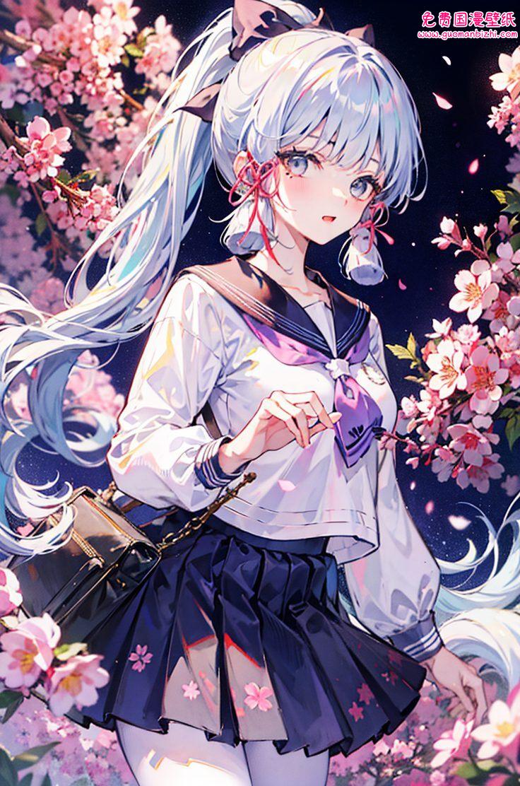 AI创造古香古色动漫壁纸，神里凌华散发独特魅力，电脑必备