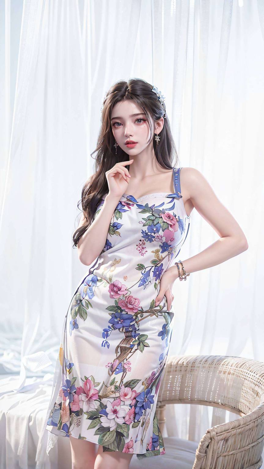 仙逆李慕婉最新壁纸：AI动漫人物壁纸，精细角色手机桌面背景。