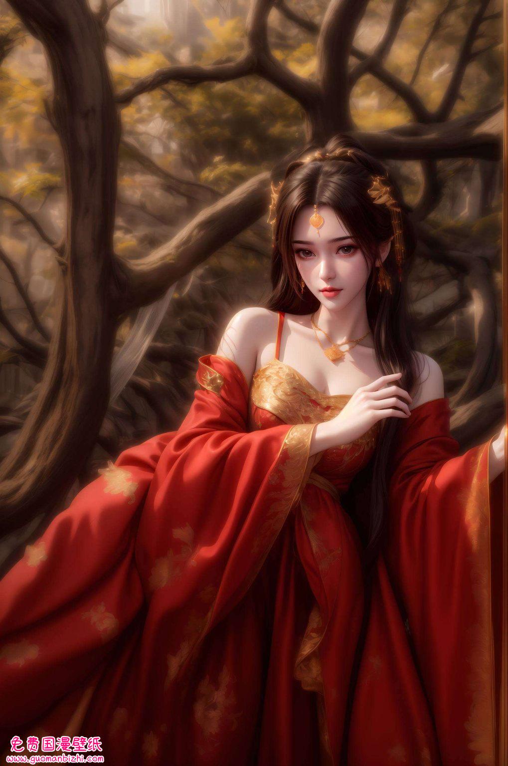 AIGC素材精细角色，古香古色win10壁纸，李慕婉笔记本壁纸精选集