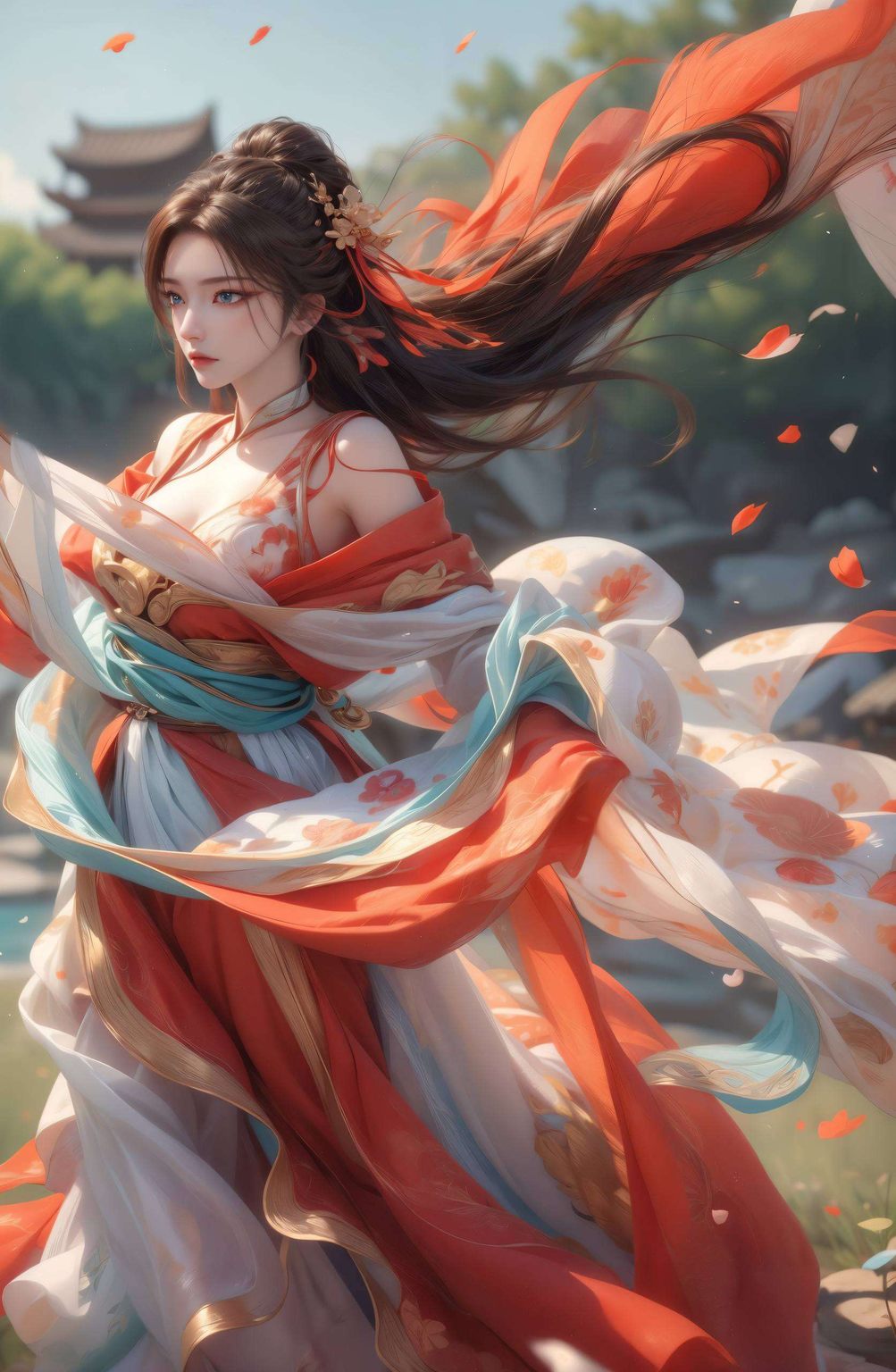 元龙蔷薇全身壁纸：AI角色AIGC免费分享，手机桌面主题盛宴