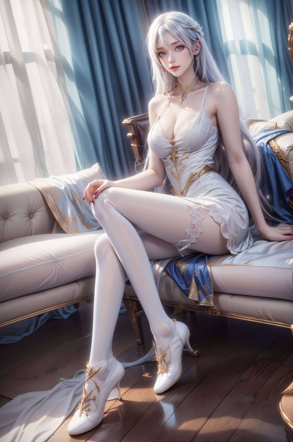 圣采儿黑白线条图片——AI壁纸免费下载，平板锁屏专用壁纸集