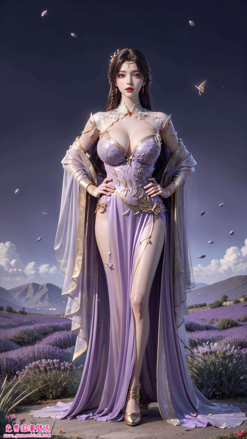 石昊云曦浪漫背景，AI生成素材，免费高清壁纸1920×1080下载