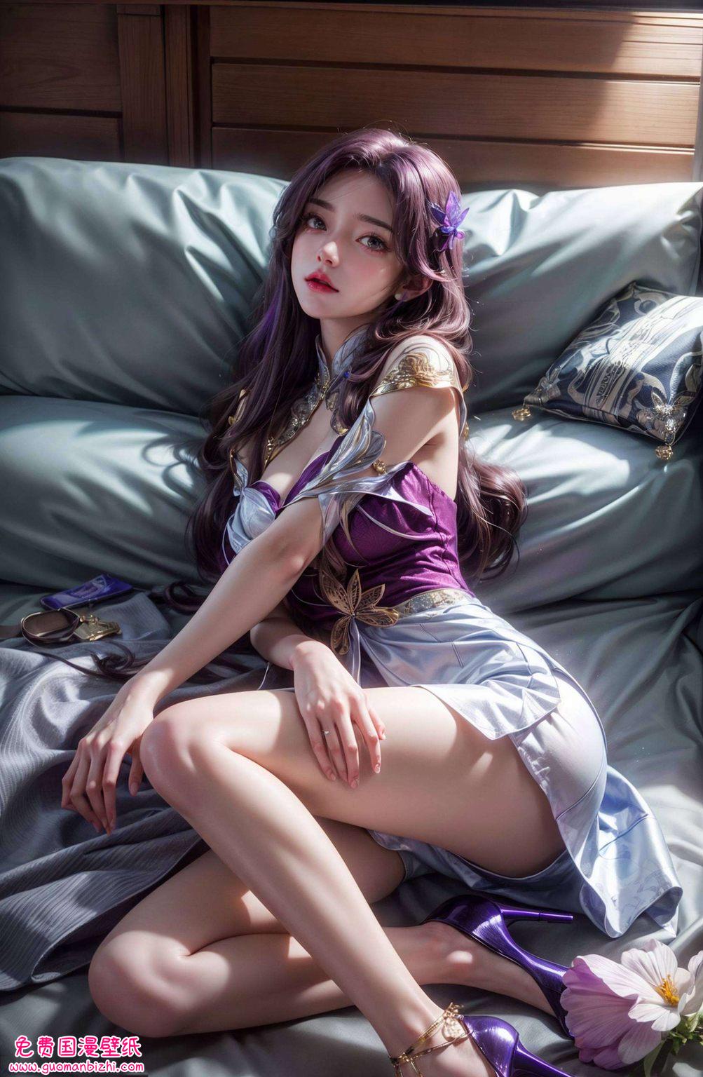 云曦动态壁纸：AIGC素材游戏壁纸，平板桌面背景，高冷霸气女风华尽显