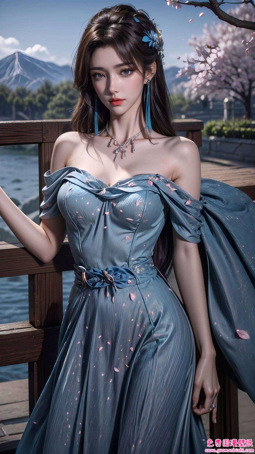 AI创作二次元壁纸，斗破女神云韵电脑桌面装饰图精选