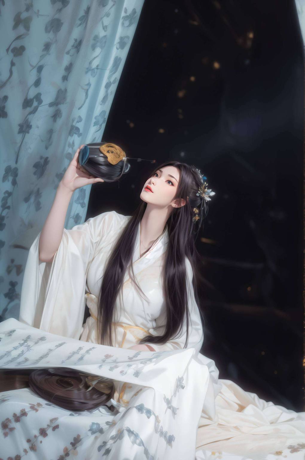 斗破苍穹：黑衣云韵ai壁纸，二次元壁纸，iphone潮图壁纸集锦