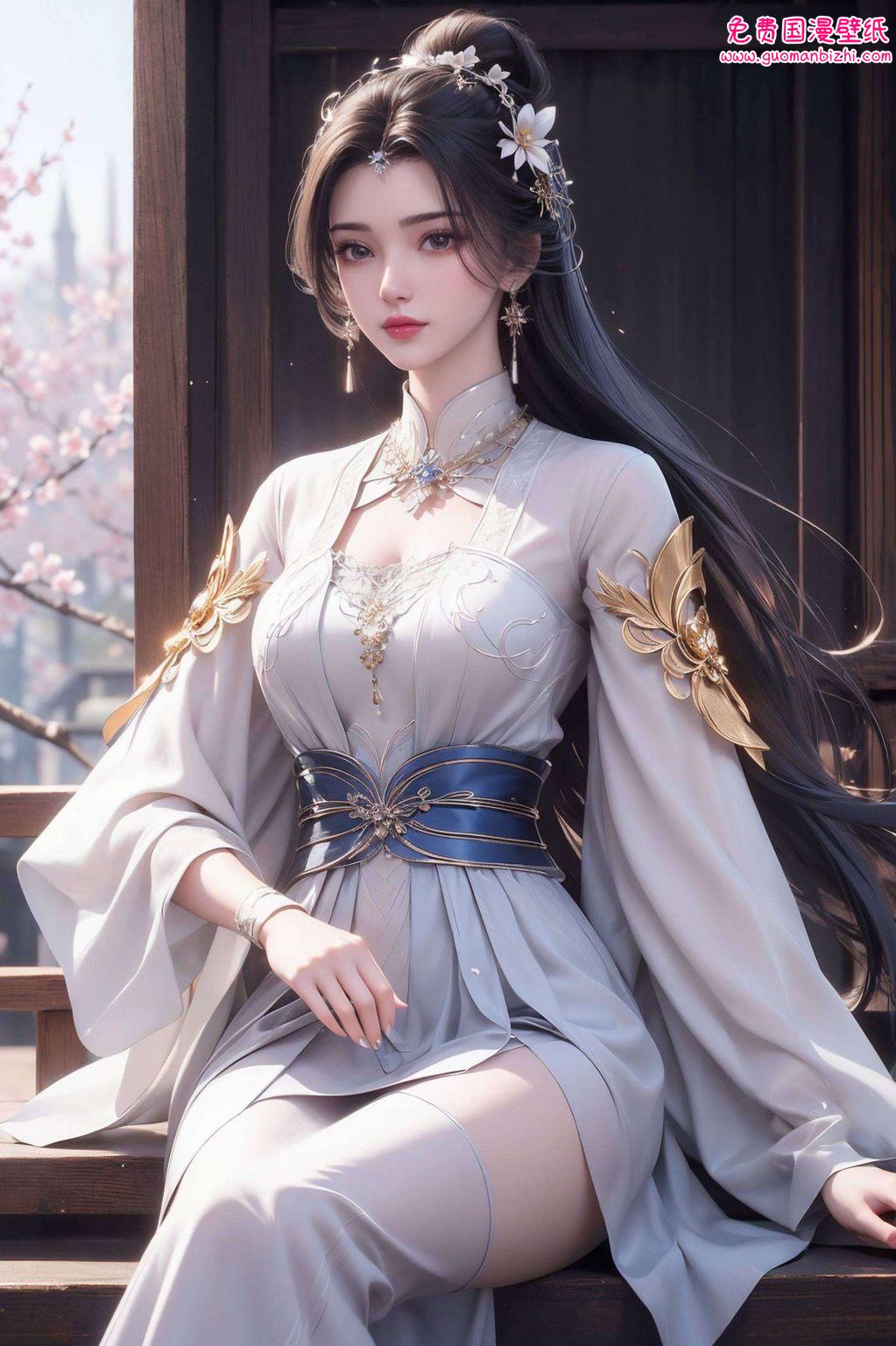 李慕婉全屏壁纸高清：AI生成AIGC二次元壁纸，iPhone粉色梦境