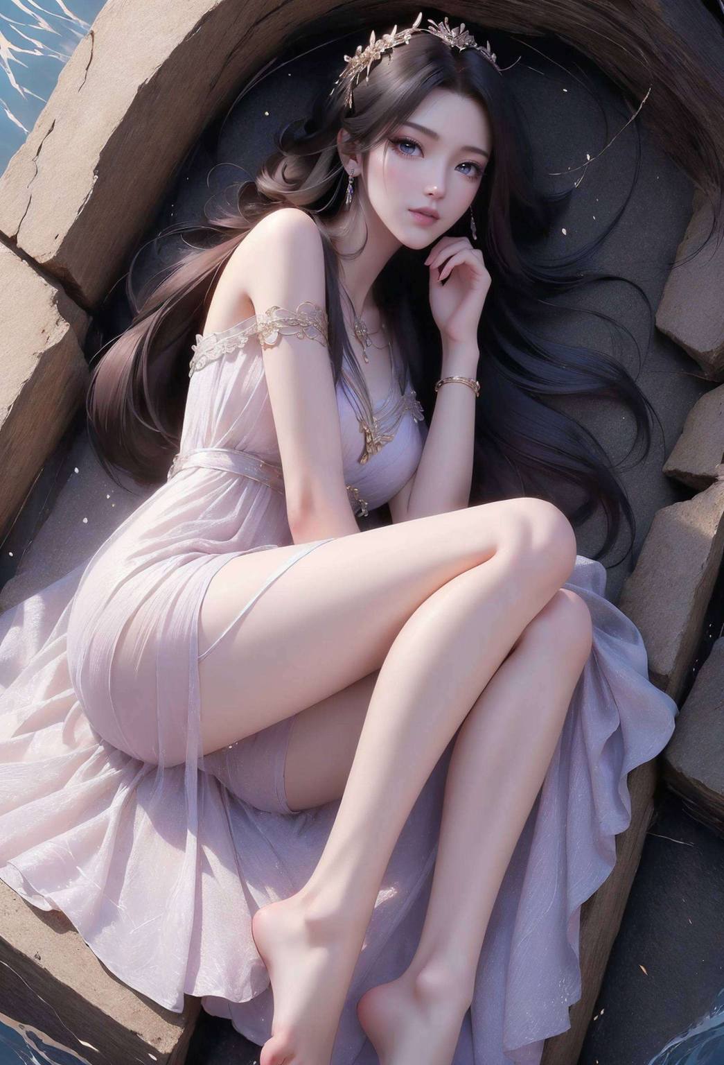 AI图片参考：精细角色设计，Win10壁纸，紫灵跳舞，打造可爱壁纸集