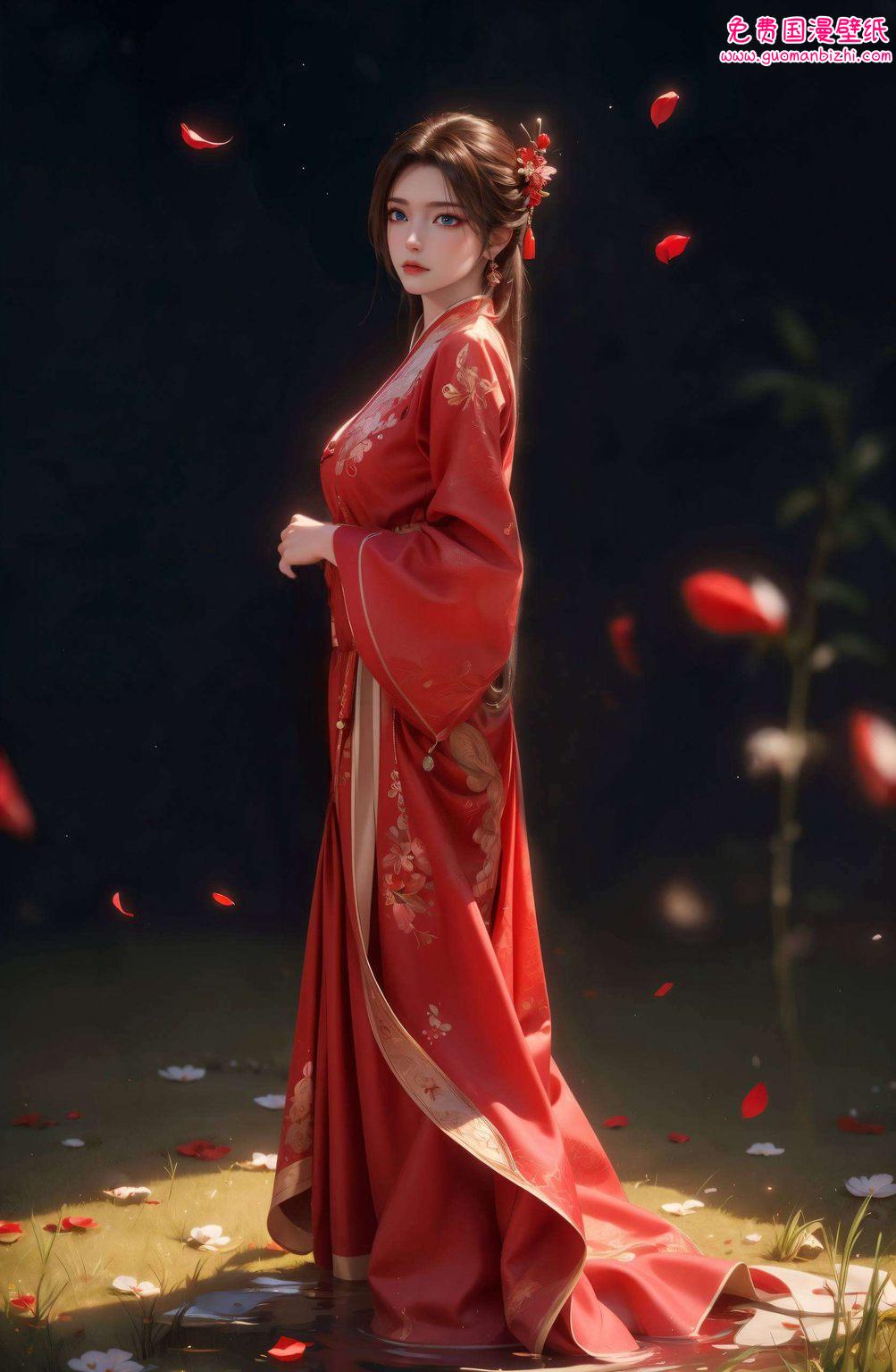 国漫元龙蔷薇壁纸集：AI素材极简风，PC锁屏美学呈现