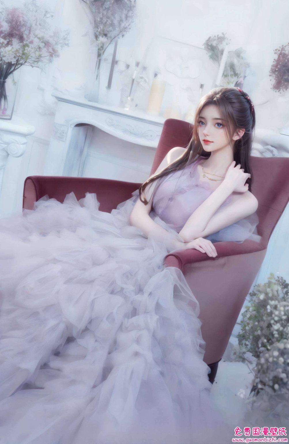 AI角色壁纸集：周小环高清精细古风线稿，平板上的古韵华章