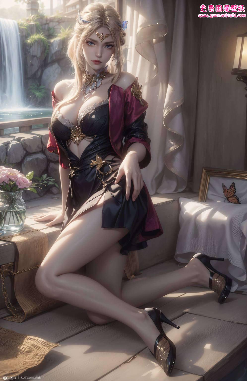 国漫女神千仞雪美图壁纸——AI创作AIGC免费安卓古风壁纸包