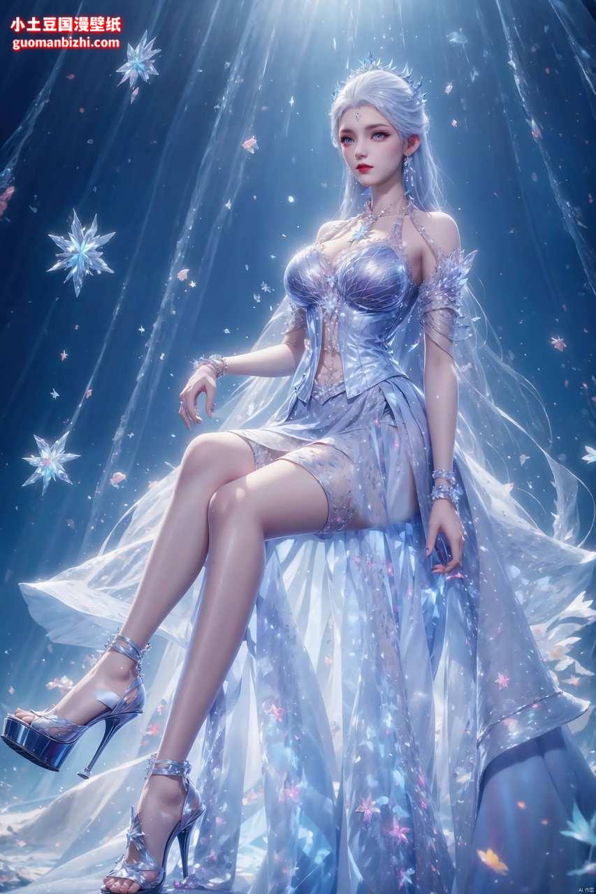 ai电脑壁纸:雪女ai小动作素材分享