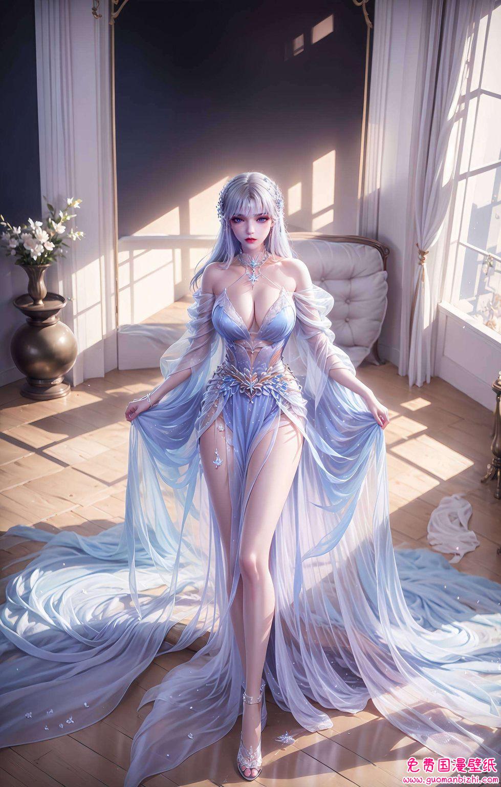 AIGC素材集：动漫壁纸手机墙纸精选——圣采儿专属