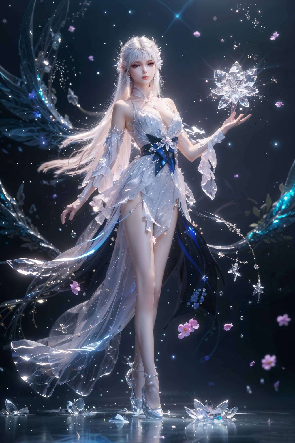 AI壁纸秀：圣采儿动漫美女，免费高清iPad动画壁纸集