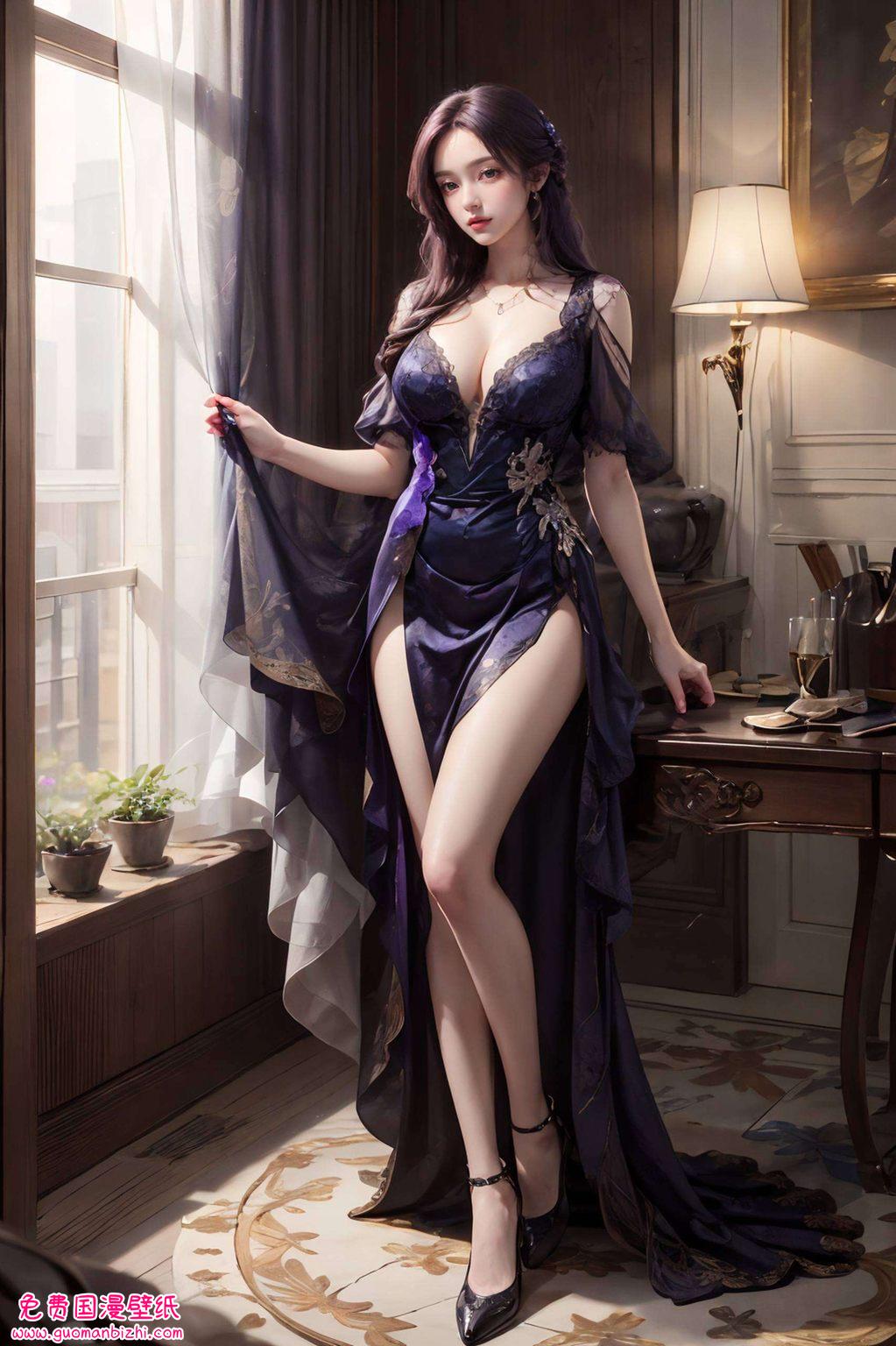 AI生成壁纸，精细角色描绘，苹果宽屏专属，上界云曦图片壁纸图文精选。