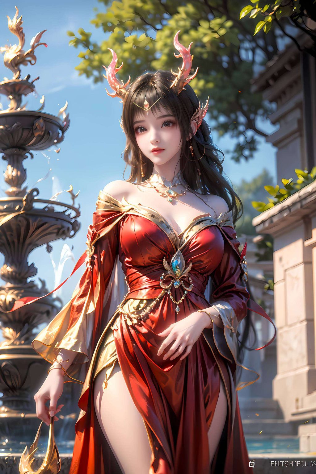 AI绘画参考作品，护眼壁纸，高清IPad宽屏壁纸云落动态免费下载