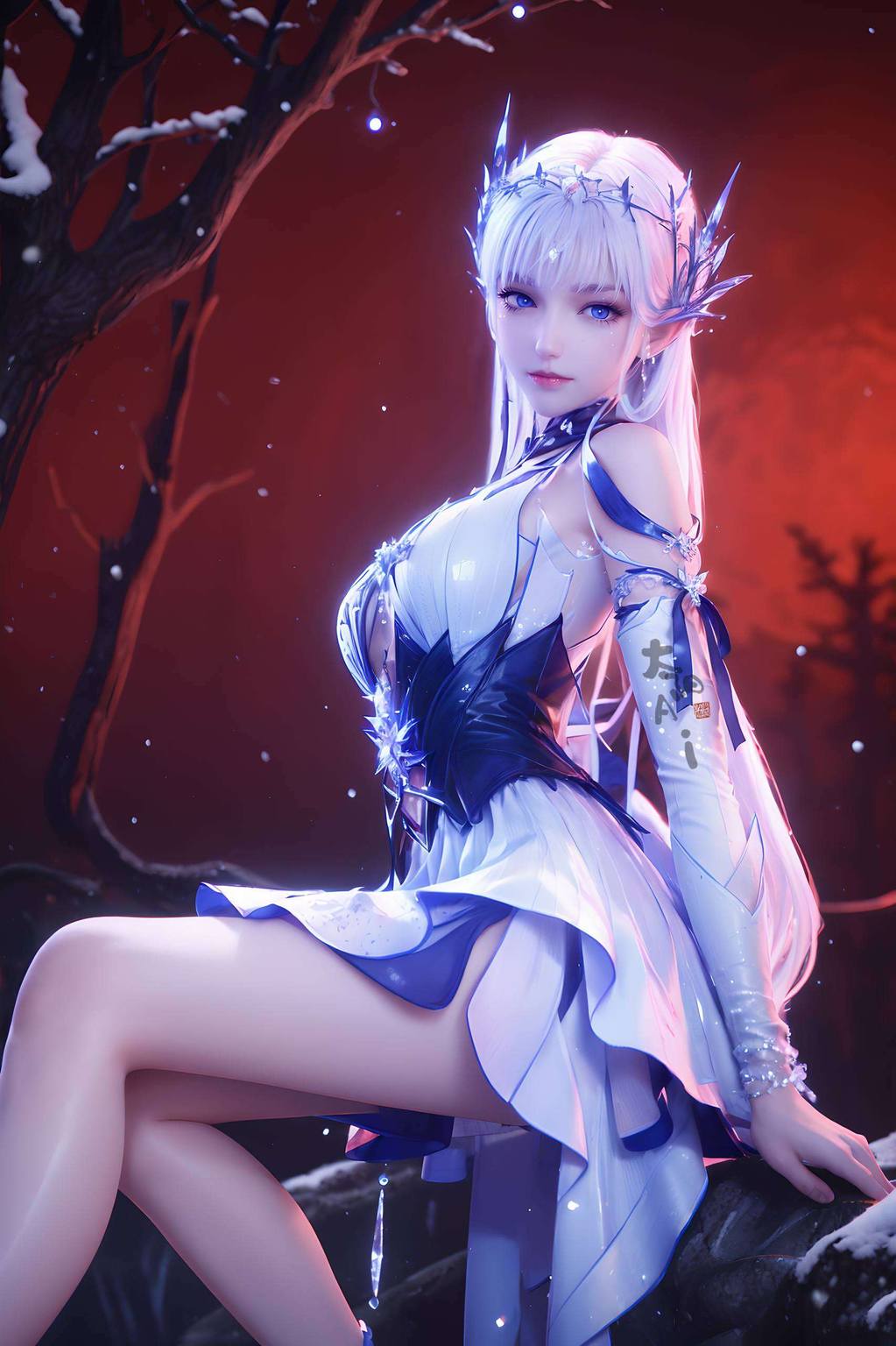 圣采儿与龙皓晨：AI范例极简风PC 1920×1080壁纸集