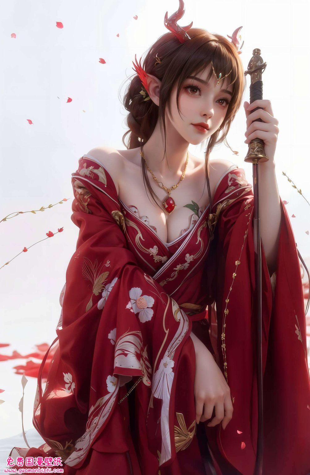 AI图片二次元壁纸集——古风漫画壁纸，Win10专属云落大人动态下载