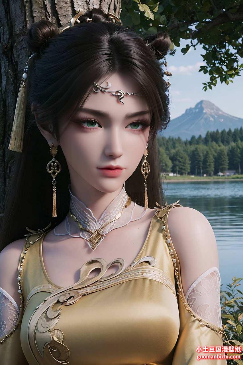 ai动漫壁纸:金瓶儿绘画配色素材分享