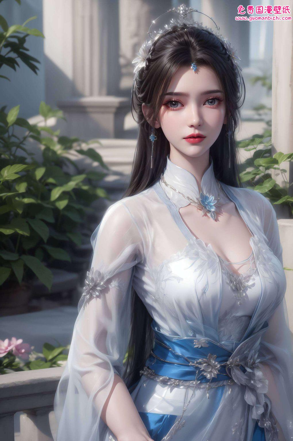 AI动漫人物AIGC精细描绘，古风电脑壁纸，李慕婉仙逆之美尽显。