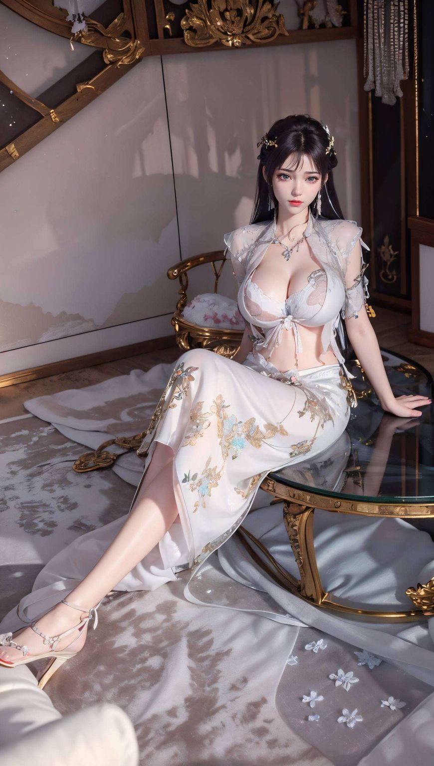 斗破苍穹红色云韵：AI范例AIGC二次元壁纸，Win10锁屏壁纸精选