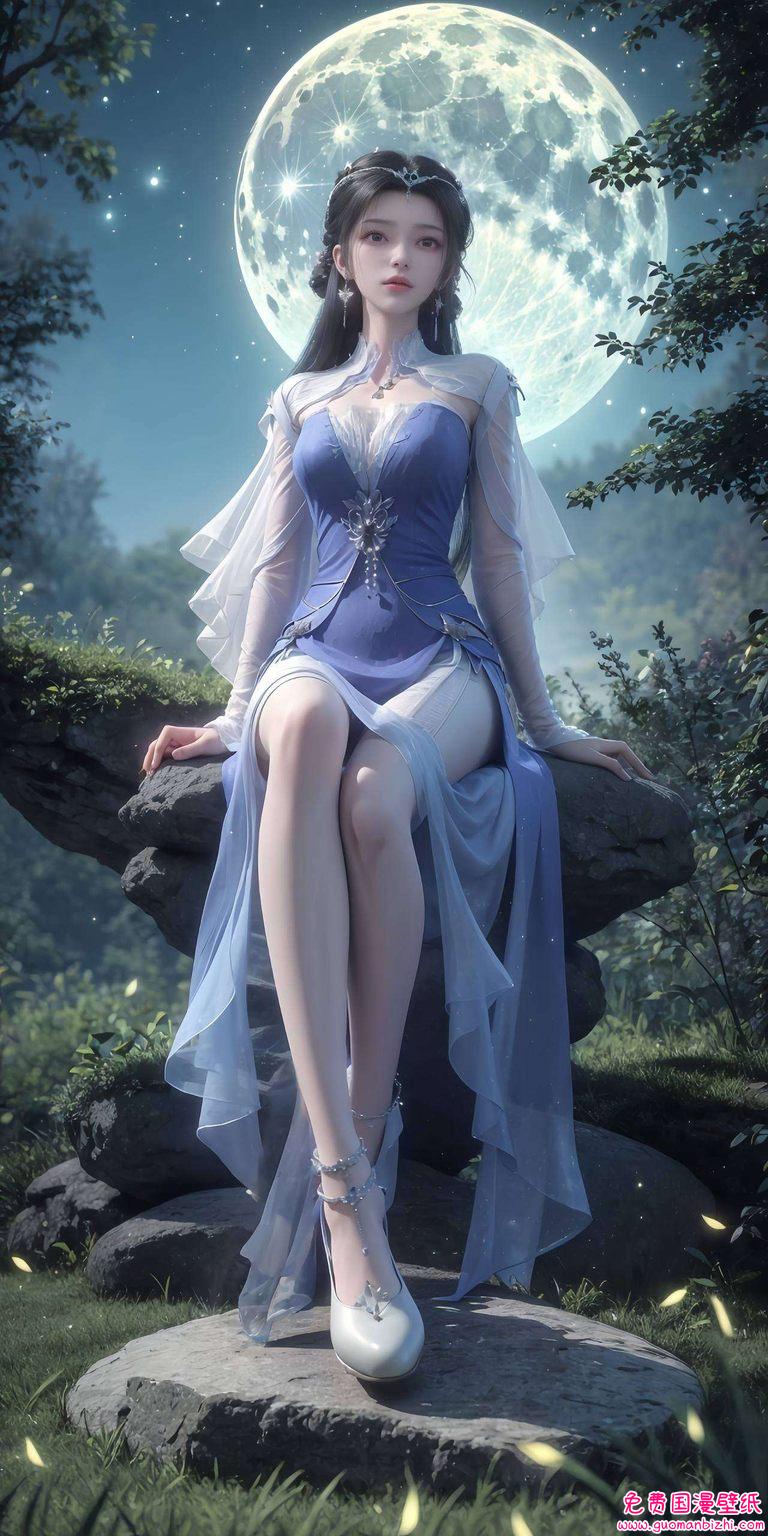 AI动漫人物AIGC精细描绘，古风电脑壁纸，李慕婉仙逆之美尽显。