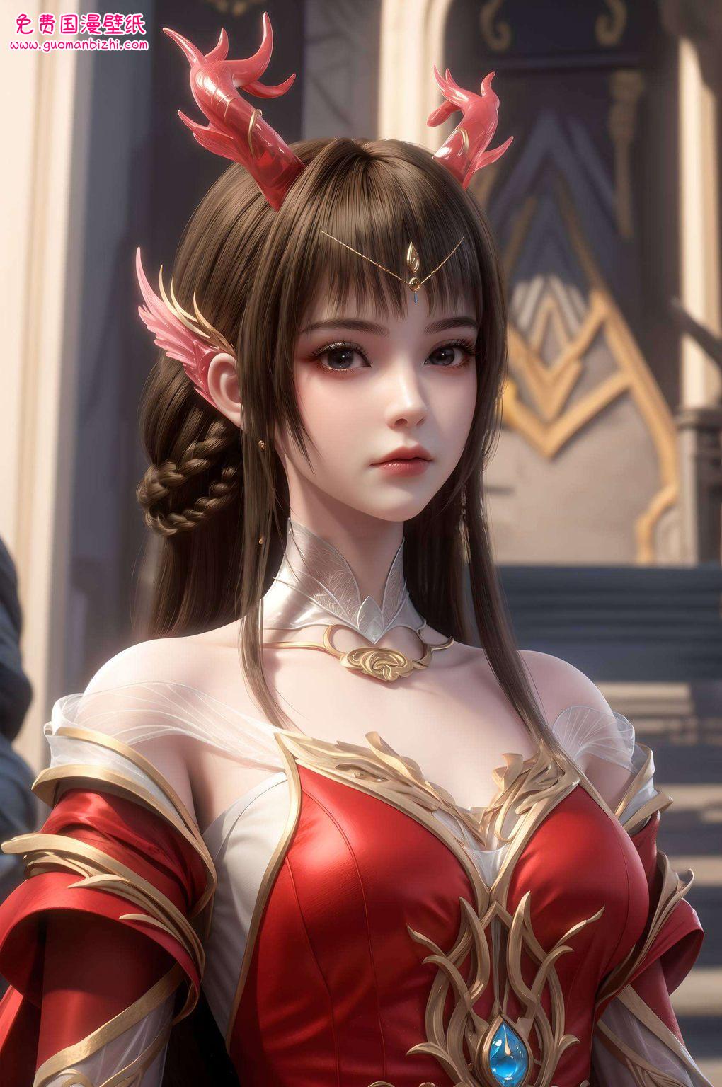 AI壁纸集锦：龙女古香古色，游戏电脑超清壁纸，云落之美尽收眼底。