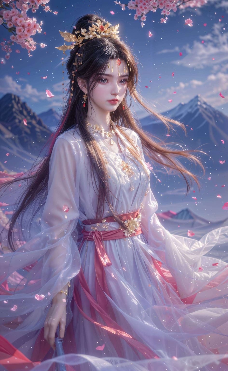 王林公主抱李慕婉，AI生成壁纸秀，免费手机Ins风壁纸精选。