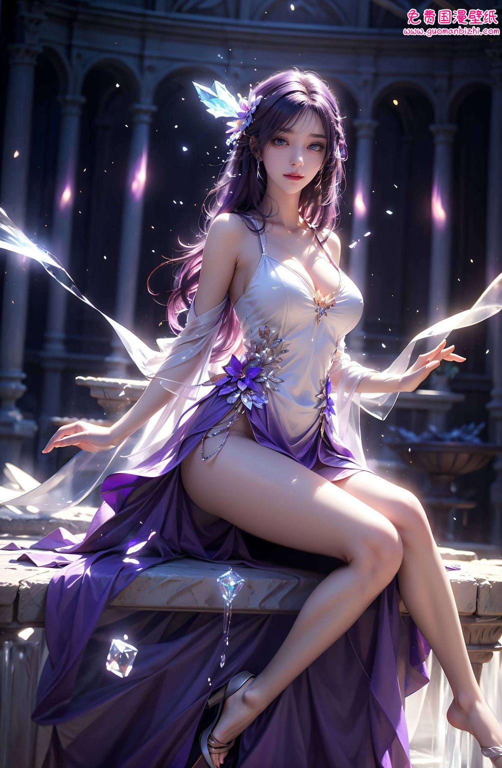 云曦白裙动态高清，壁纸护眼二次元，iPad艺术壁纸精选